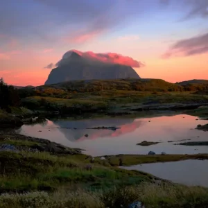 Zonsondergang vega posters & art prints door Bjørnulf O. Benjaminsen - Premium Poster - 50x70 Super Prix