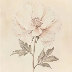 Achat Immédiat Botanische zachtheid 1 posters & art prints door Bilge Paksoylu - Premium Poster - 50x70