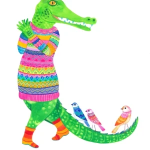 Achat Immédiat Crocodile Style Parade posters & art prints door Isabelle Brent - Premium Poster - 50x70