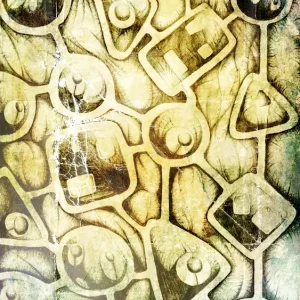 Abstracte patronen: een fusie van vormen en texturen posters & art prints door Rafal Kulik - Premium Poster - 50x70 Meilleure Vente