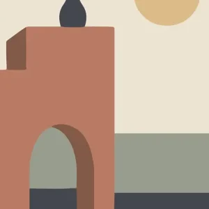 Abstract zonnelandschap posters & art prints door Jay Stanley - Premium Poster - 50x70 Prix Promo