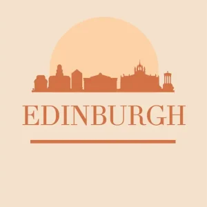 Zonsondergang boven Edinburgh posters & art prints door Emiliano Deificus - Premium Poster - 50x70 Offre Limitée