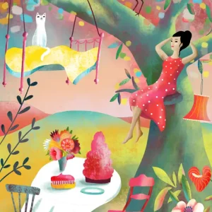 Woman In A Tree posters & art prints door uta krogmann - Premium Poster - 50x70 Achetez Aujourd’hui