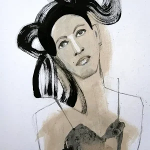 Abstracte elegantie: een modern portret posters & art prints door Doris Schmitz - Premium Poster - 50x70 Livraison Gratuite