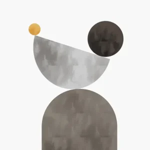 Abstracte Speelsheid: Een Moderne Geometrische Compositie posters & art prints door Pictufy Studio II - Premium Poster - 50x70 Acheter Direct