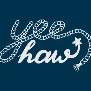 Yeehaw: Een speelse western-twist posters & art prints door Jolly and Dash - Premium Poster - 50x70 Remise