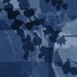 Abstracte bloemharmonie in diepblauw posters & art prints door Dina Dankers - Premium Poster - 50x70 Affaire À Saisir