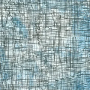 Abstracte blauwe textuur: Een modern artistiek canvas posters & art prints door Isabelle Brent - Premium Poster - 50x70 Promotion Saisonnière