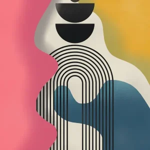 Abstracte kleurenstroom posters & art prints door Little Dean - Premium Poster - 50x70 Livraison Gratuite