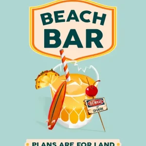 2855745 Beach Bar Zomer posters & art prints door The Whiskey Ginger - Premium Poster - 50x70 Meilleur Choix