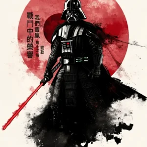 Darth Vader Vintage Samurai posters & art prints door Galaxy Arts - Premium Poster - 50x70 Offre Exclusive