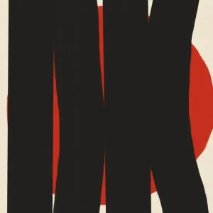 Abstracte Schaduwen: Een minimalistisch eerbetoon aan Japanse esthetiek posters & art prints door Deepthi s - Premium Poster - 50x70 Réduction