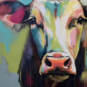 Prix Choc Curious cow posters & art prints door Andreas Magnusson - Premium Poster - 50x70