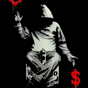 Commander Vite Banksy liefde over geldmuur posters & art prints door FunkyDaise - Premium Poster - 50x70